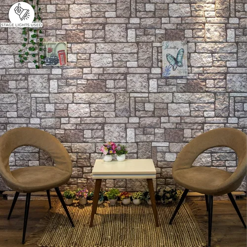 Miniatura 3 de Dundee Deco Paneles de pared 3D de ladrillo sintético, revestimiento, paneles de pared con aspecto de piedra gris, revestimiento de espuma