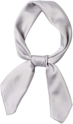 Miniatura 14 de Conjunto de bufanda de poliéster de gasa cuadrada de satén suave y grande para mujer, cuello de cabeza, multiuso, colores sólidos disponibles