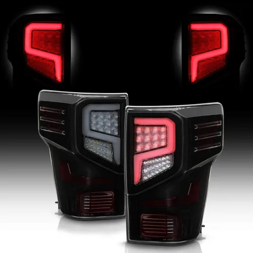 ACANII - Para [modelo incandescente] Nissan Titan 2016-2021 | Titan XD negro ahumado LED tubo luces traseras lámparas izquierda y derecha