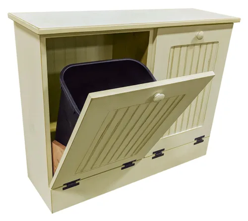 Miniatura 5 de Cubo doble de basura/Recipiente para papelera de reciclaje. Borgoña sólido