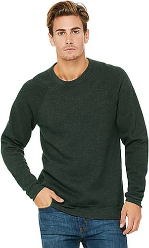 Miniatura 61 de Bella Canvas Sudadera de forro polar de esponja con cuello redondo (3901), Gris oscuro (Dark Grey Marble Fleck), M
