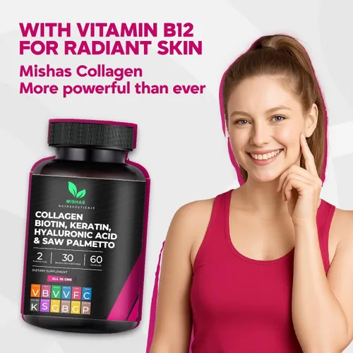 Miniatura 4 de Multi Collagen Hair Pills – Biotina 10,000 mcg, queratina y ácido hialurónico – Crecimiento del cabello – Piel y uñas Vitaminas y bloqueador de DHT