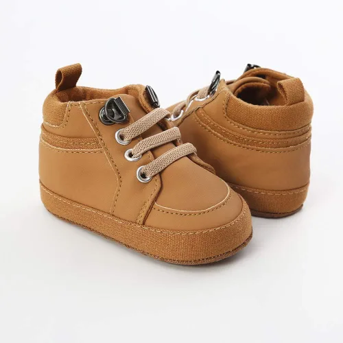 Miniatura 5 de SOFMUO Zapatos deportivos de piel sintética para bebés, niños y niñas, con suela de goma suave, mocasines Oxford para recién nacidos
