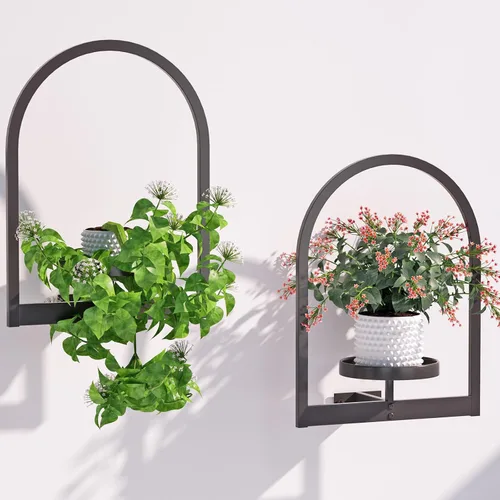 Flenpptly Soporte para plantas de pared, maceta de pared para plantas de interior, estantes de ventana para múltiples plantas en interiores y