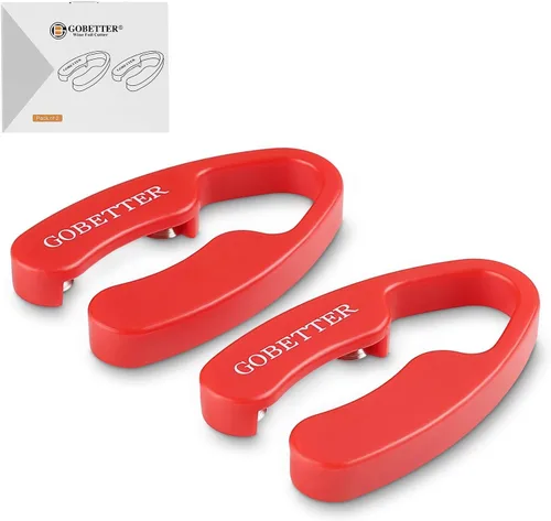 Miniatura 9 de GOBETTER Cortador magnético de papel de aluminio de 2 piezas, 4 cuchillas inoxidables, removedor de papel de aluminio, accesorio para abridor