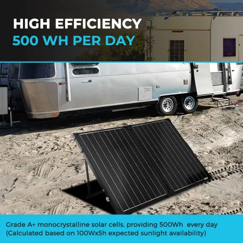 Miniatura 3 de Renogy Kit de panel solar portátil de 100 W con controlador de 20 A y cables de extensión