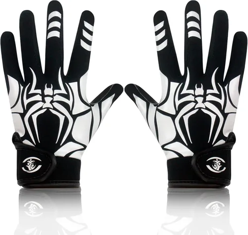 Miniatura 9 de Guantes de receptor de fútbol americano para niños - Agarre de silicona antideslizante y parte trasera de licra transpirable para un mejor control