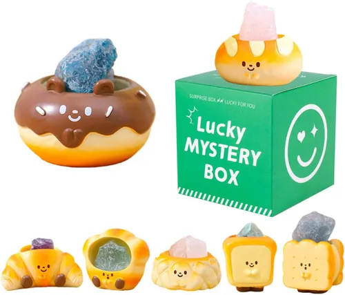 Miniatura 6 de Figuras de caja sorpresa con temática de gato de cristal de diamante, bolsa misteriosa, diseño aleatorio, figuras de acción coleccionables, Gato