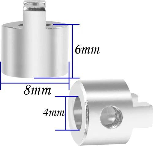Miniatura 7 de ShareGoo - Paquete de 6 conectores de latón a control remoto para perros, horquilla de remo de 0.125 in/0.157 in/0.197 in/0.250 in para accesorios