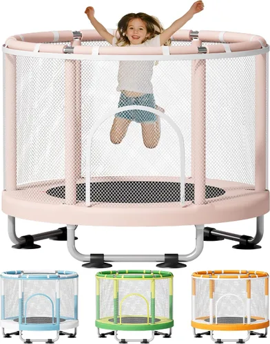 ZCMHAXJ - Cama elástica de 55 pulgadas para niños, capacidad de 440 libras, cama elástica para niños pequeños, para interiores y exteriores, regalos