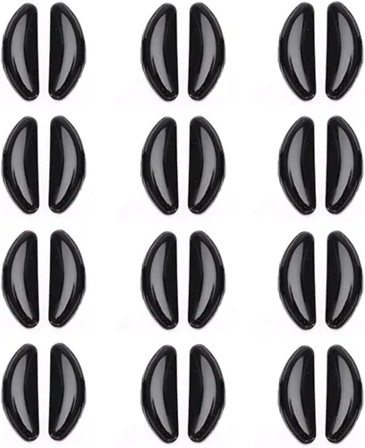 Almohadillas de silicona para la nariz mejoradas, 12 pares de almohadillas adhesivas de silicona antideslizantes para gafas, lentes de sol, 0.110