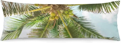 Miniatura 31 de Protector de almohada de playa con palmeras tropicales de 16 x 14 pulgadas, palmeras de playa, paisaje marino costero, decorativo, rectangular