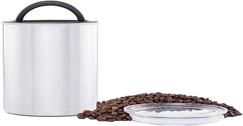 Planetary Design Airscape - Recipiente de café de acero inoxidable | Contenedor de almacenamiento de alimentos | Tapa interna patentada de émbolo de