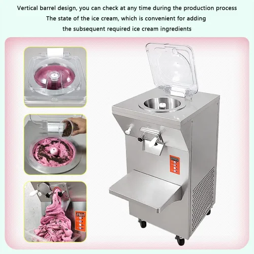 Miniatura 3 de Máquina de helados duros para encimera, máquina de hielo italiana, crema de mezcla de helados 20 L/H, para el hogar, camión de helados, remolque
