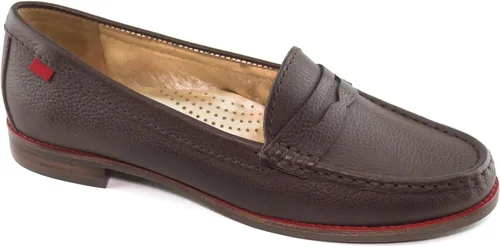 Miniatura 18 de Mocasines Penny de piel auténtica cómodos sin cordones para mujer