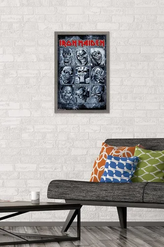 Miniatura 2 de Trends International Iron Maiden - Grid Wall Poster, 14.725" x 22.375", Barnwood Framed Version