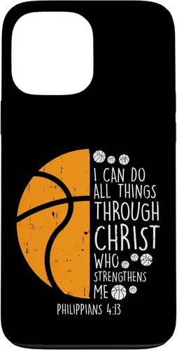 Miniatura 23 de iPhone 11 Baloncesto I can do things Biblia Verso Dios Jesús estuche de regalo
