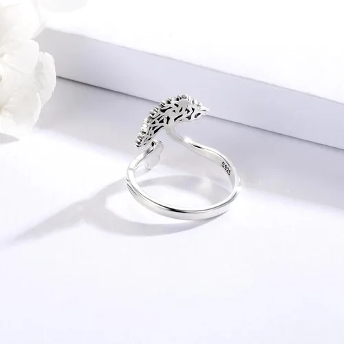 Miniatura 5 de zaxsj TreeofLifeRingsforWomen925SterlingSilverRetroCelticKnotIrishTreeofLifePendantNecklaceRingJewelryGiftsforWomen