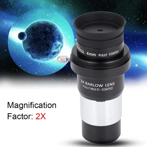 Miniatura 3 de Plossl - Juego de accesorios para telescopio de 1.25 pulgadas, 0.157 in, 0.394 in, 0.984 in, juego de telescopio astronómico con lente, paquete de 2