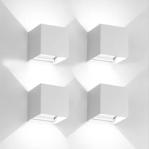 Miniatura 12 de 2 piezas de luces de pared G9 para exterior/interior, apliques de pared con luces hacia arriba y abajo, IP65 impermeables, iluminación moderna