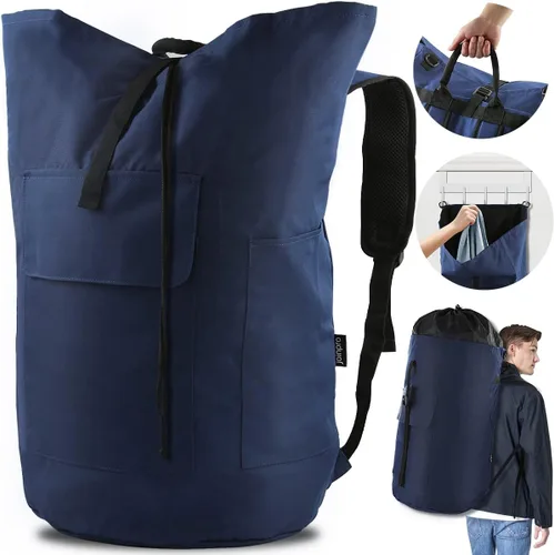 Miniatura 8 de JOINPRO Bolsa de lavandería con mochila, bolsas de lavandería de viaje extra grandes de 125L con correas de hombro, diseño ajustable y extensible