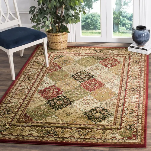 Miniatura 15 de SAFAVIEH Lyndhurst Collection LNH221C - Alfombra cuadrada de 8 pies multicolor / beige tradicional oriental, no desprende pelusa, para sala