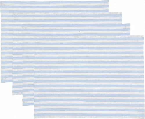 Miniatura 26 de Solino Home Amalfi - Manteles individuales a rayas, de 14 x 19 pulgadas, juego de 4 unidades, tela natural, lino europeo, 100 % lino puro, hechos a