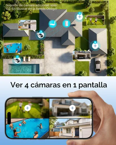 Miniatura 8 de Cámaras de seguridad solares inalámbricas para exteriores, cámaras de 4MP para sistema de cámaras de seguridad para el hogar, almacenamiento local