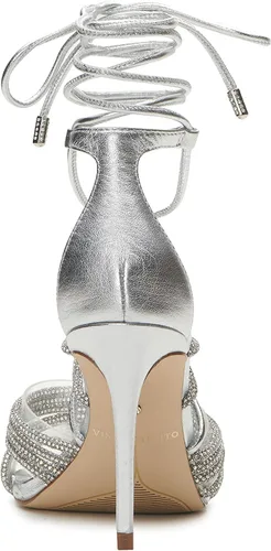 Miniatura 3 de Vince Camuto Aimery - Sandalias de vestir con tacón envolvente para mujer, Transparente plateado