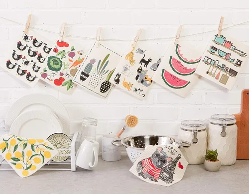 Miniatura 7 de DII Paños suecos para cocina y limpieza, reutilizables, lavables a máquina y aptos para lavavajillas, biodegradables, 7.75 x 6.75, limones, 3