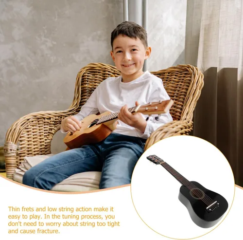 Miniatura 9 de Toddmomy Guitarra acústica de 21 pulgadas para niños, guitarra portátil de madera para niños, tamaño pequeño, instrumento musical