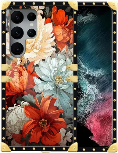 Miniatura 15 de Funda compatible con Samsung Galaxy S22 Ultra, funda protectora de TPU suave a prueba de golpes de 4 libélulas en la flor para Samsung Galaxy S22
