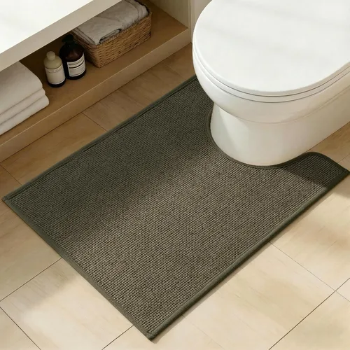 Miniatura 19 de YIHOUSE Juego de 2 tapetes de baño, color beige, ultrafino, absorbente, antideslizante, para baño, lavable, ducha, lavabo, lavandería