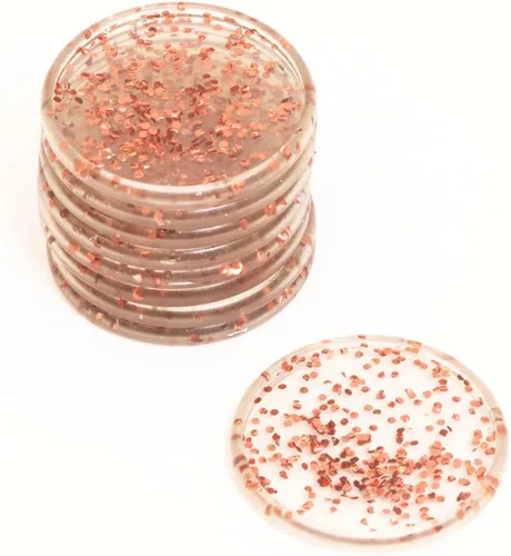 Craftelier - Anillos de disco de plástico con purpurina L para encuadernación de álbumes de recortes para planificadores, agendas, cuadernos o