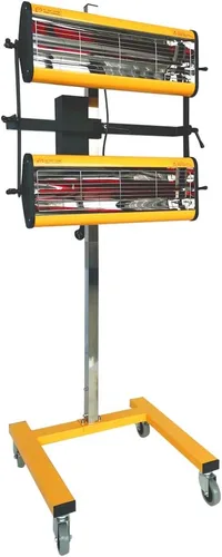 Solary - Lámpara de curado de pintura por infrarrojos, herramienta de horneado de pintura de onda corta de 2100W 110V con soporte