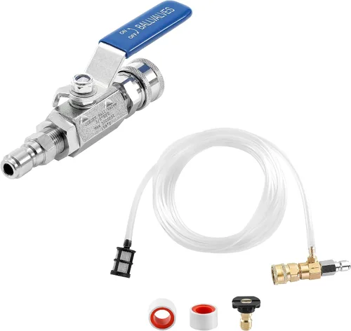 JOEJET Inyector aguas abajo para lavadora a presión, Kit de inyector químico fijo,Kit de válvula de bola de lavadora de alta presión