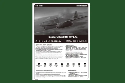 Miniatura 5 de Hobby Boss Messerschmitt Me 262A-1A Kit de construcción de modelo de avión