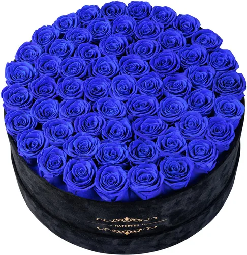Miniatura 7 de NATROSES 27 Rosas Preservadas para Siempre en una Caja, Flores Preservadas para Entrega de Cumpleaños, para Mamá, Buttermilk Suero de mantequilla