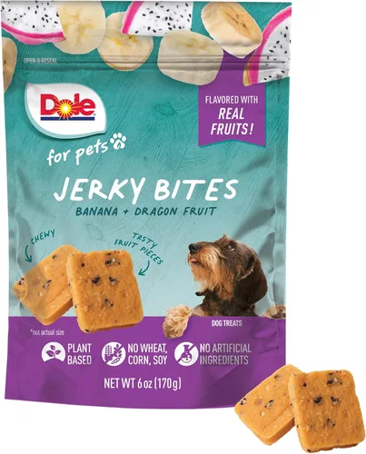 Miniatura 9 de Dole Golosinas para perros de plátano secado al aire para mascotas, 6 onzas Hecho con plátano real, un solo ingrediente, golosinas para perros