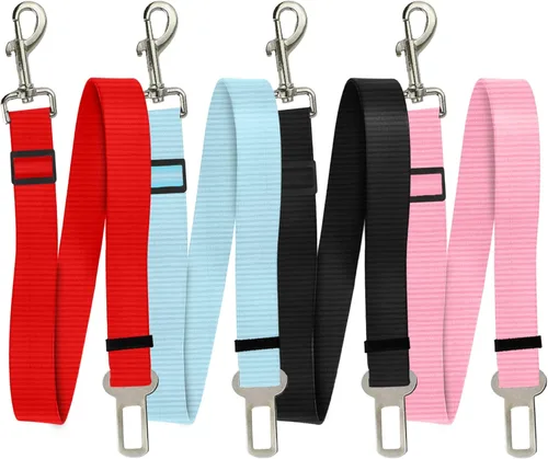 SunGrow Cinturón de seguridad para perros para automóvil, cinturón de seguridad ajustable de nailon para mascotas, compatible con todos los Varios