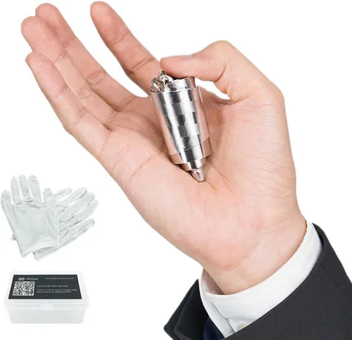 Miniatura 6 de Xfunjoy - Bastón mágico tipo metal con guantes y tutorial, bastón mágico de bolsillo, para trucos de magia de primer plano. Dorado