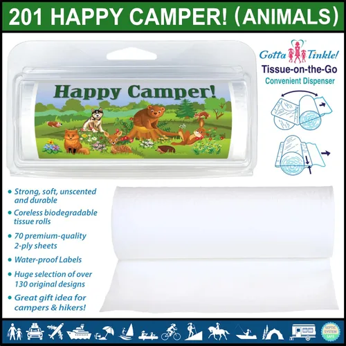Miniatura 2 de Tamaño de viaje premium Ecológico y biodegradable Rollos de papel higiénico Práctico dispensador de plástico Camping, senderismo y aire 201
