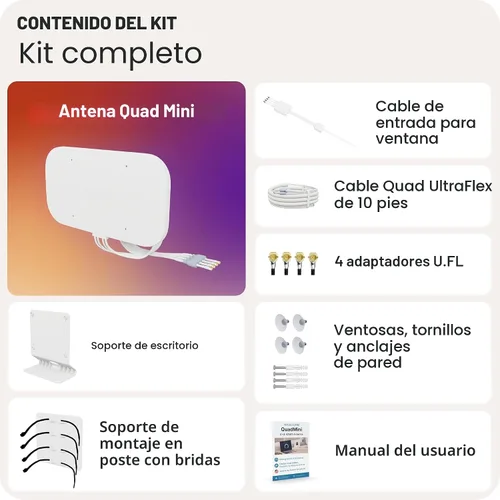 Miniatura 6 de Waveform QuadMini: Kit de antena de perfil bajo MIMO 4x4 Antena externa para enrutadores y gateways 4G/5G para Internet residencial T-Mobile