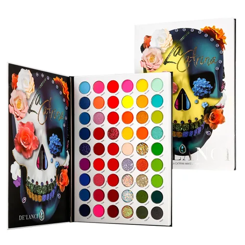 Afflano Paleta de sombras de ojos de arco iris de colores de alto pigmento, 54 colores, paleta de maquillaje de sombra de ojos del orgullo, sombras