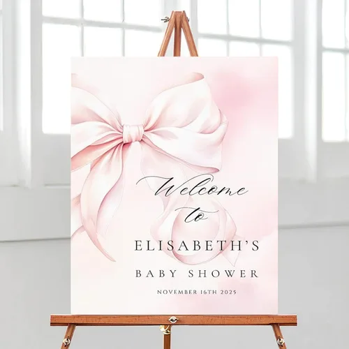 Miniatura 29 de Letrero de bienvenida editable de flores silvestres para baby shower, letrero de mariposa para baby shower, letrero con nombre personalizado
