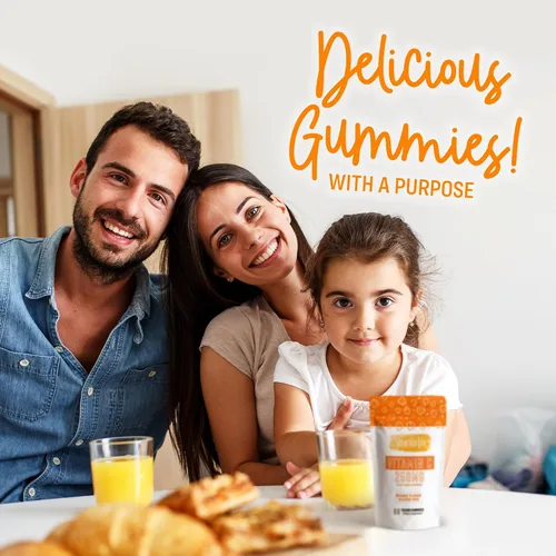 Miniatura 2 de Smart for Life Gomitas de vitamina C, gomitas veganas de vitamina C a base de plantas, sabor naranja natural, gomitas de apoyo inmunológico