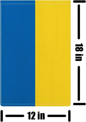 Kind Girl Bandera de Ucrania, 12 x 18 pulgadas, poliéster resistente a la decoloración, decoración de jardín, doble cara, Día de la Independencia