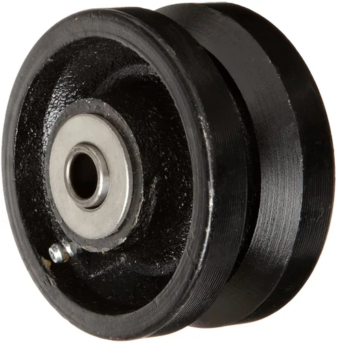 Miniatura 2 de Ruedas de ranura en V hechas de hierro fundido con rodamientos rectos, de RWM, Negro, 1