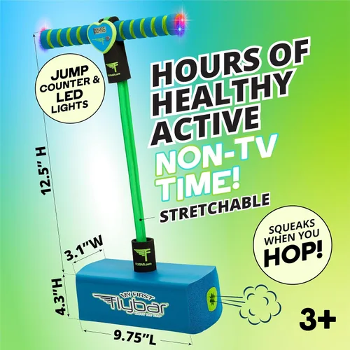 Miniatura 4 de Flybar My First Foam Pogo Jumper para niños, divertido y seguro Pogo Stick para niños pequeños, espuma duradera y puente elástico para edades de 3
