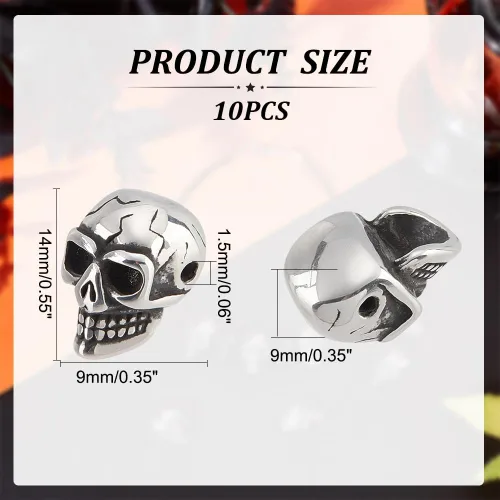 Miniatura 2 de PH PandaHall 10 cuentas espaciadoras de acero inoxidable, cuentas espaciadoras de barril, accesorios de joyería para pulseras, collares, joyería
